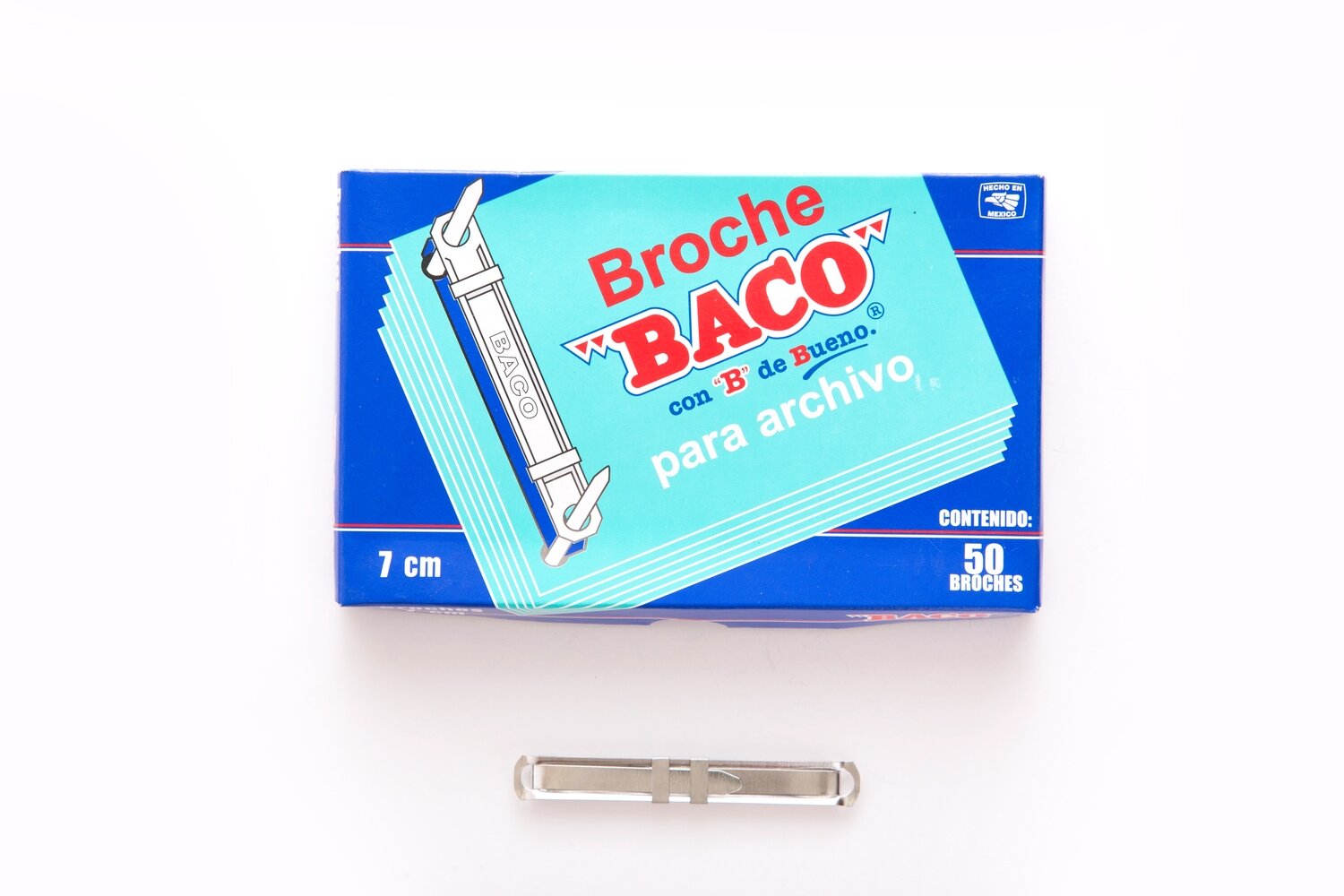 BROCHE P/ARCHIVO BACO 7CM (AZUL) C/50
