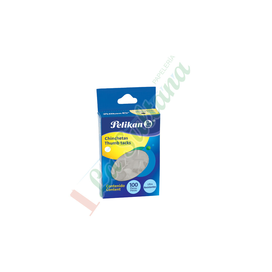 CHINCHETAS PELIKAN PLATA C/100