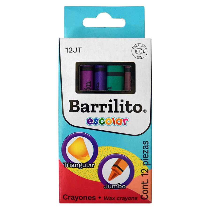 CRAYON BARRILITO TRIANGULAR JUMBO C/12