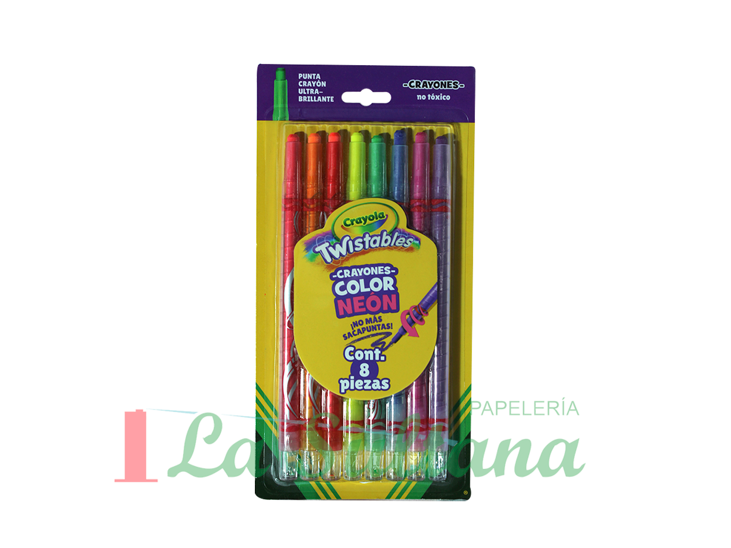 CRAYON CRAYOLA TWISTABLES NEON C/8