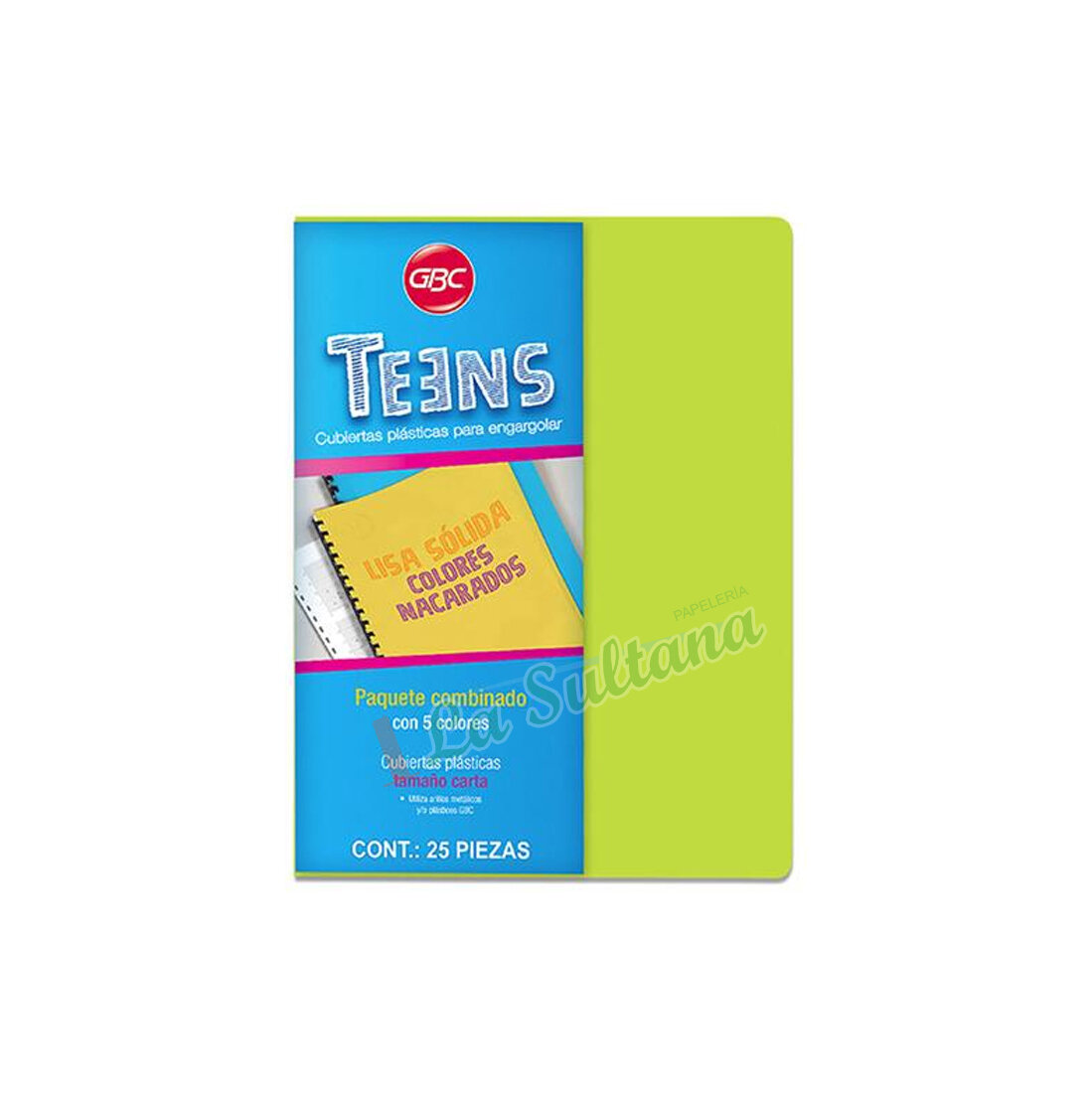CUBIERTA GBPLAK GBC T. CARTA TEENS C/25
