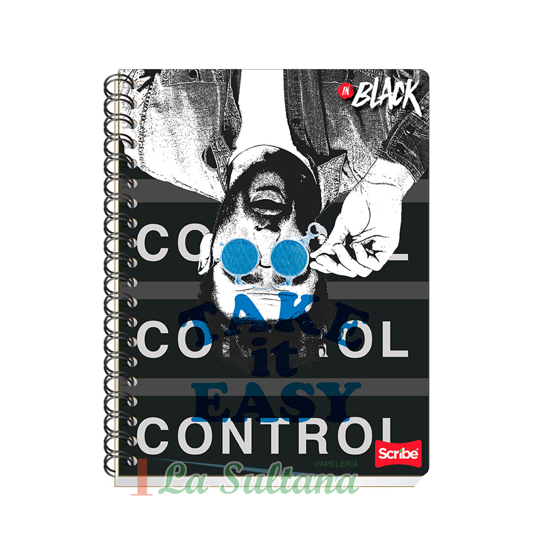 LIBRETA SCRIBE PROFESIONAL ESPIRAL BLACK C/100H PZ