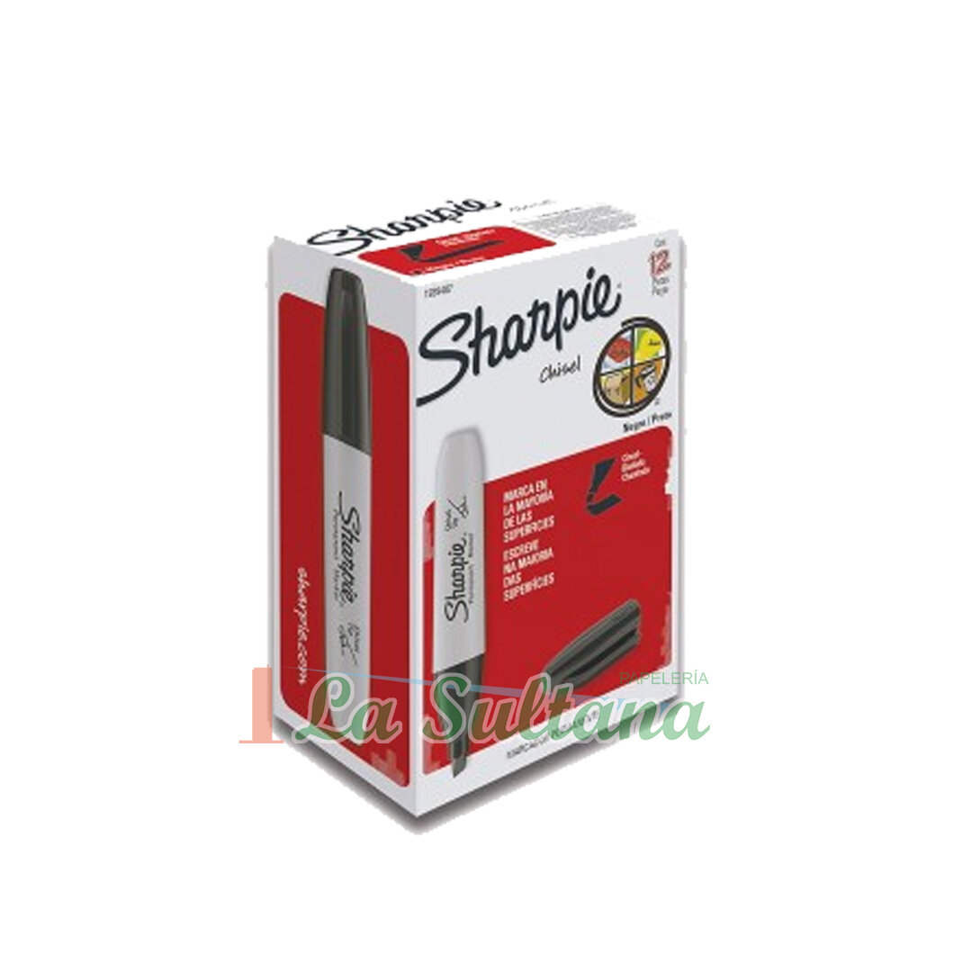 MARCADOR PERMANENTE SHARPIE CHISEL C/12