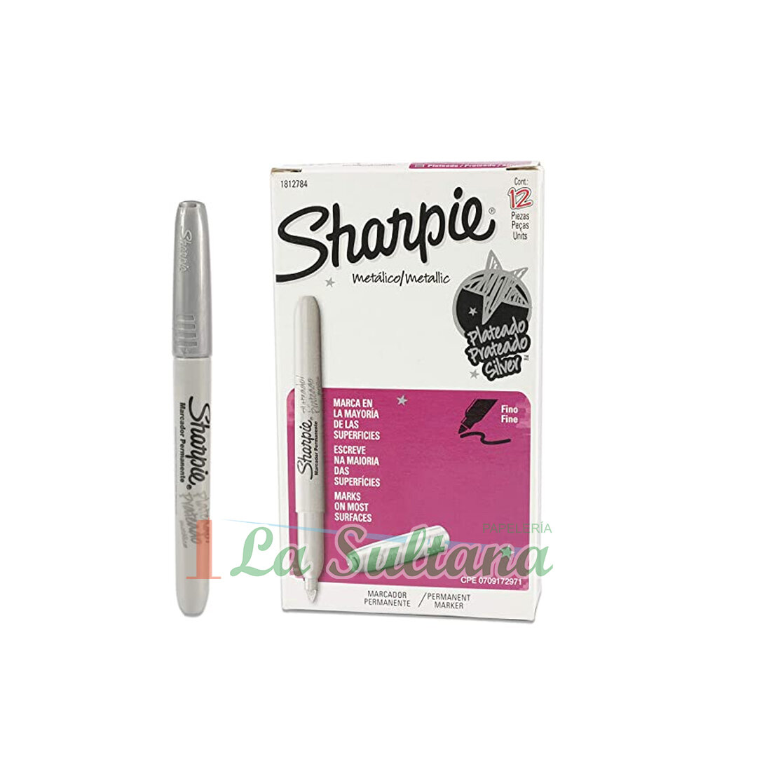 MARCADOR PERMANENTE SHARPIE METALICO C/12