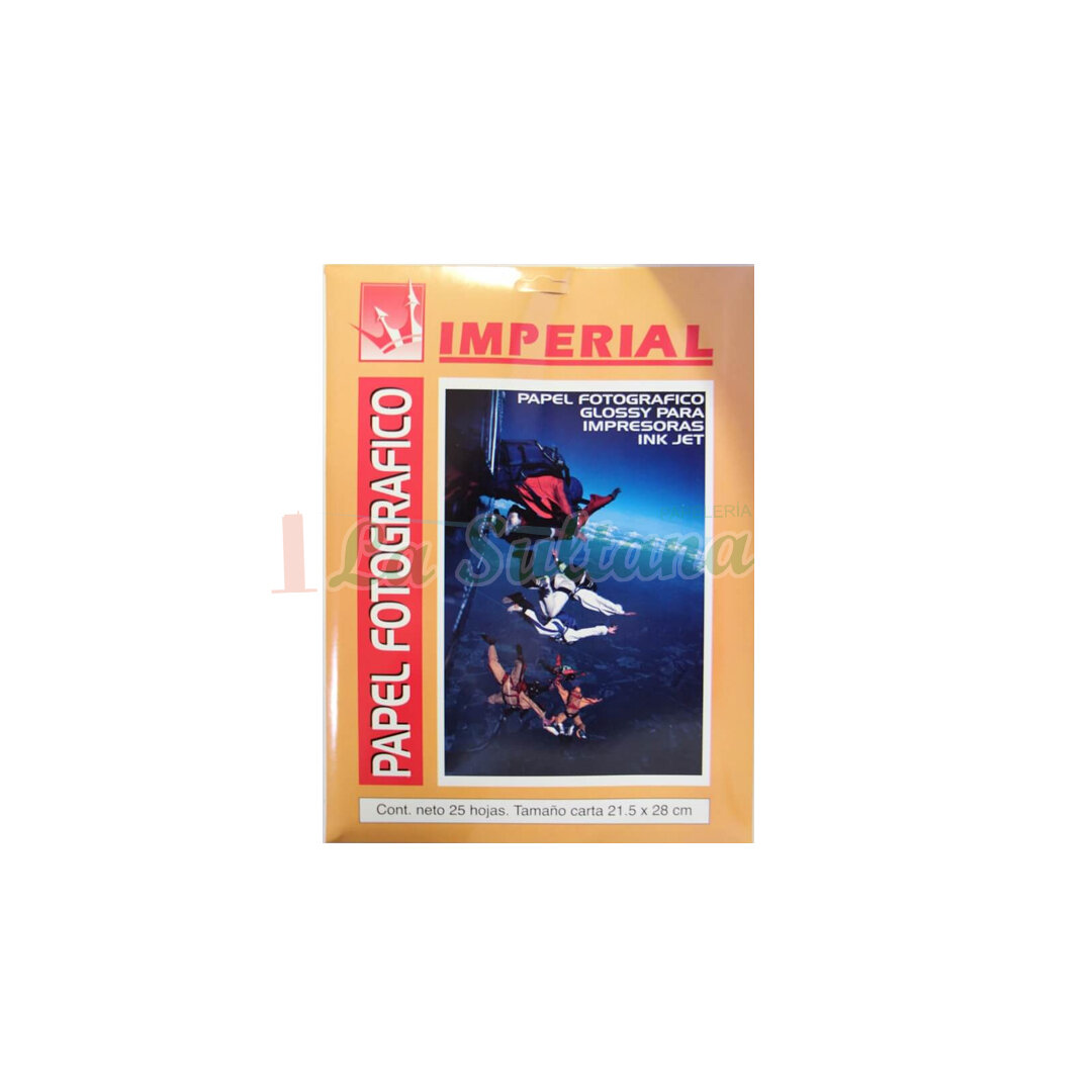 PAPEL FOTOGRAFICO IMPERIAL (INK JET) C/25H