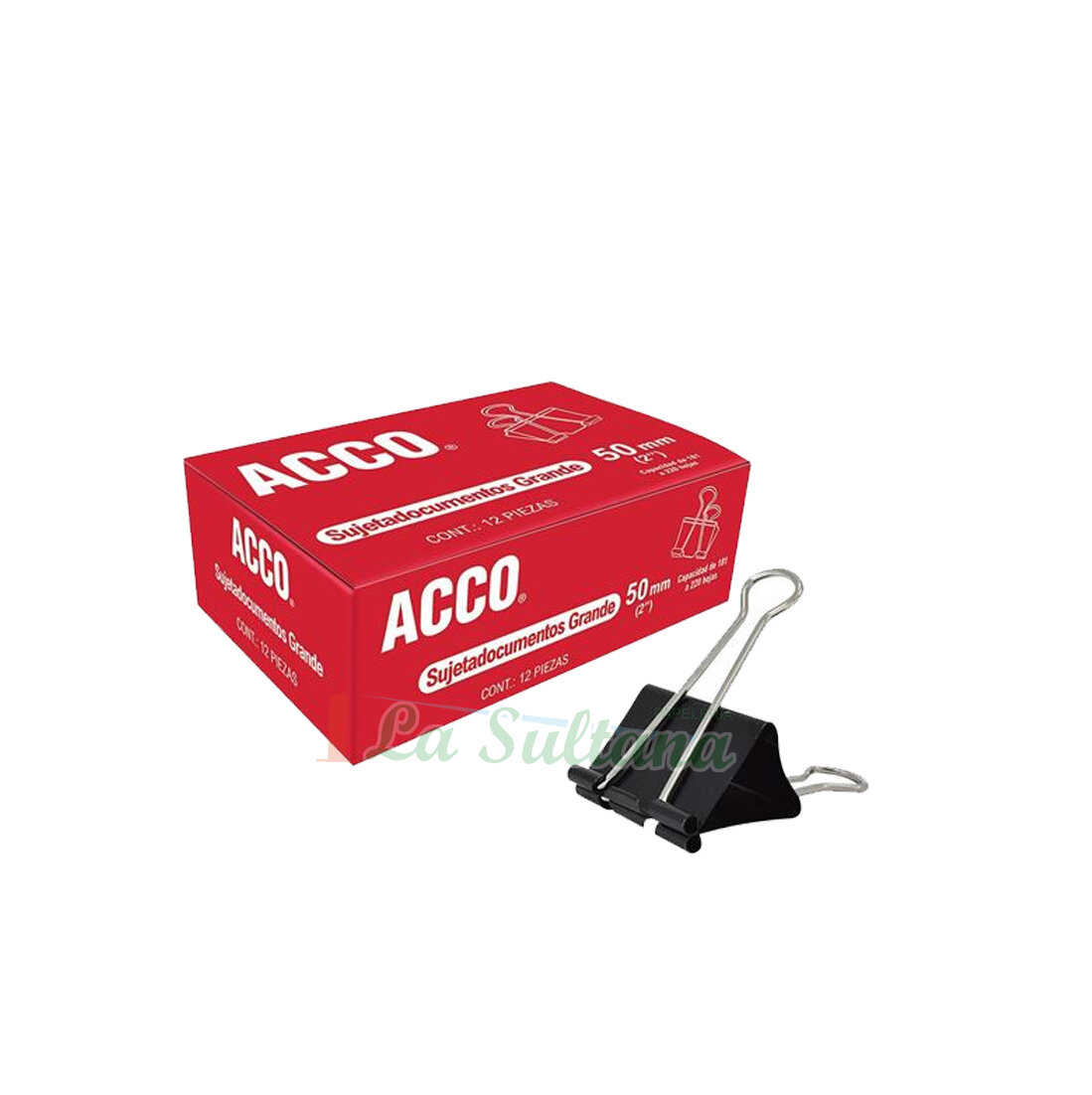 PINZA SUJETADOCUMENTOS ACCO 50MM C/12