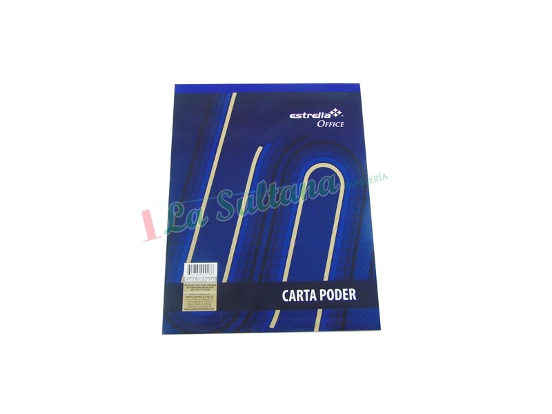 BLOCK CARTA PODER ESTRELLA C/50H PZ