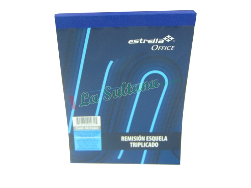 BLOCK REMISION ESTRELLA ESQUELA TRIPLICADA 33-T C/66H PZ