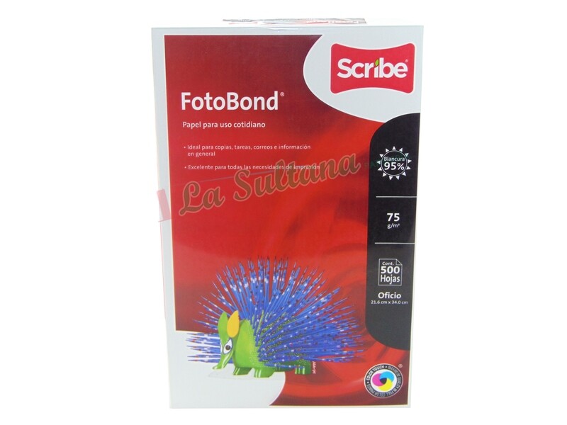 HOJAS FOTOBOND BLANCO OFICIO C/500H PZ