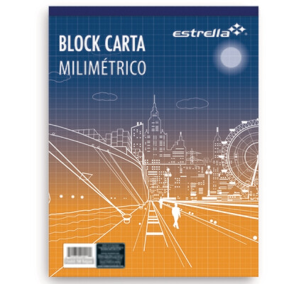 BLOCK ESTRELLA CARTA MILIMETRICO C/50H