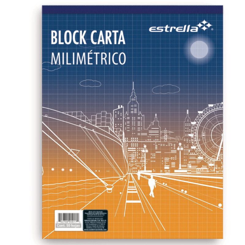 BLOCK ESTRELLA CARTA MILIMETRICO C/50H