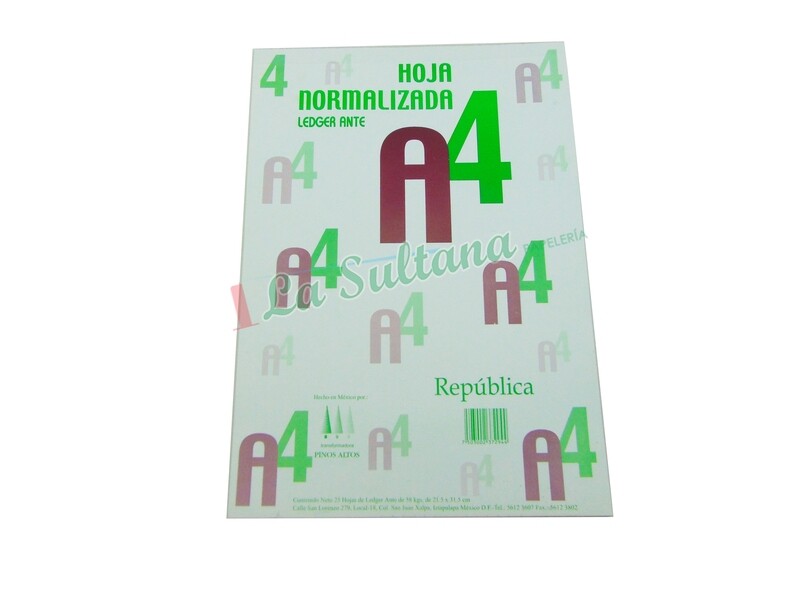 BLOCK HOJA NORMALIZADA A3 ANTE C/25H PZ