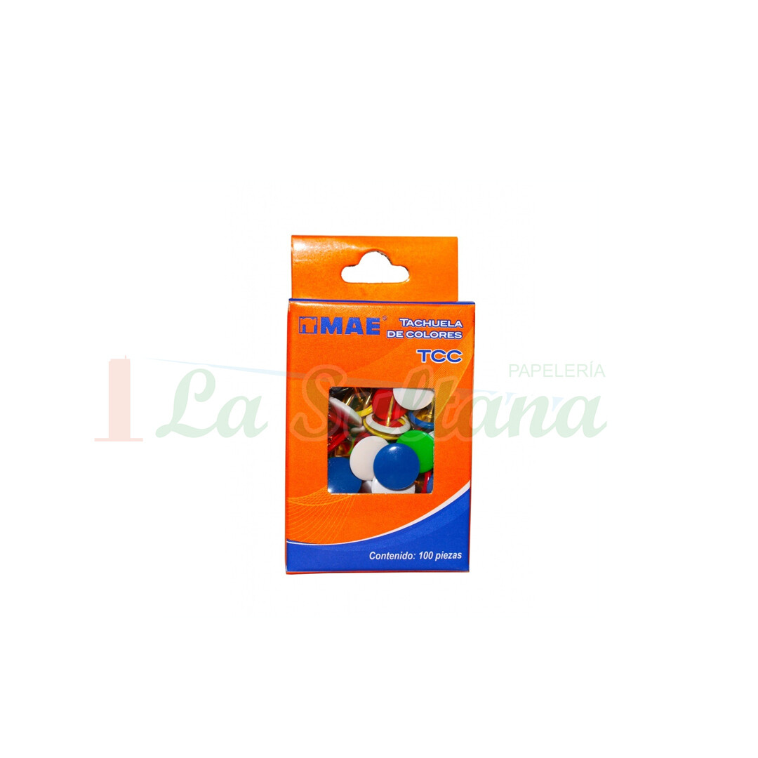 TACHUELAS MAE COLORES C/100