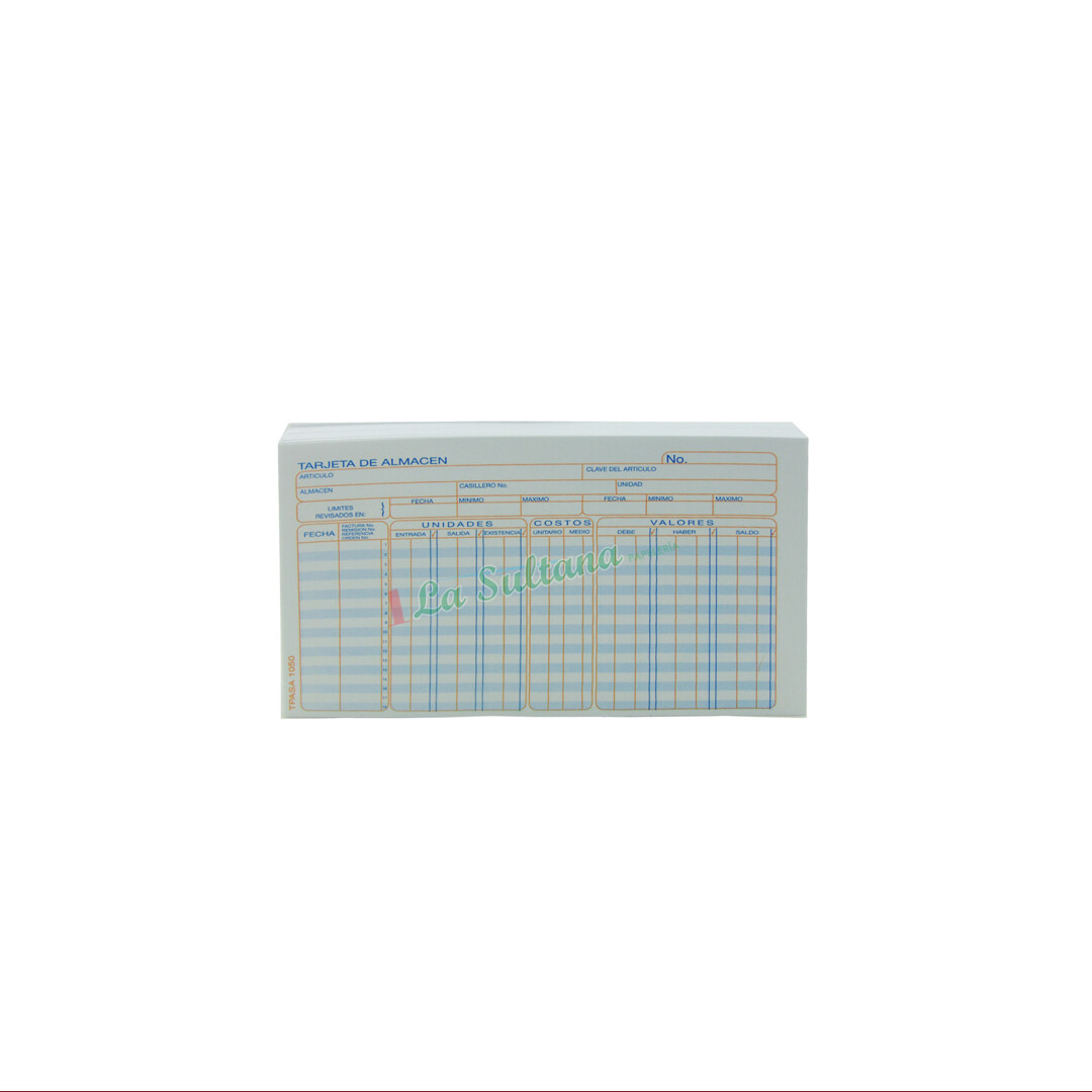 TARJETA ALMACEN PINOS C/100