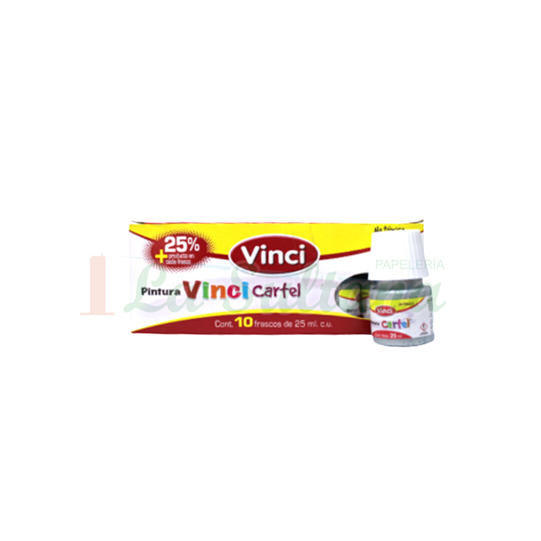 PINTURA CARTEL VINCI METALICA 25ML C/10