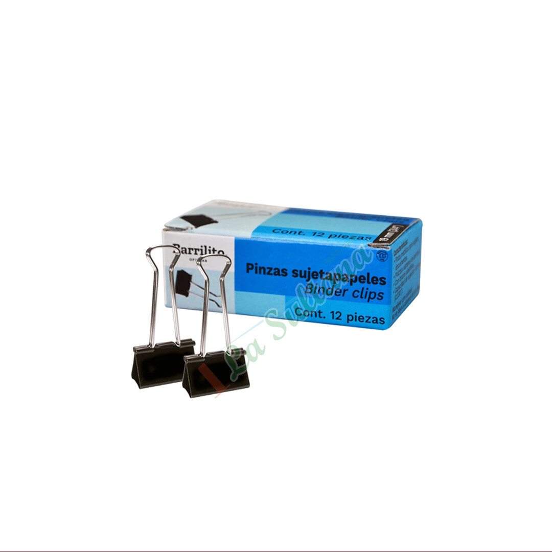 PINZA SUJETAPAPELES PZ19 C/12
