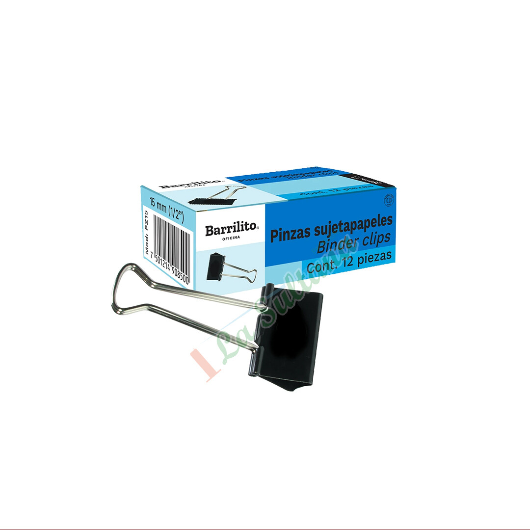 PINZA SUJETAPAPELES PZ15 C/12