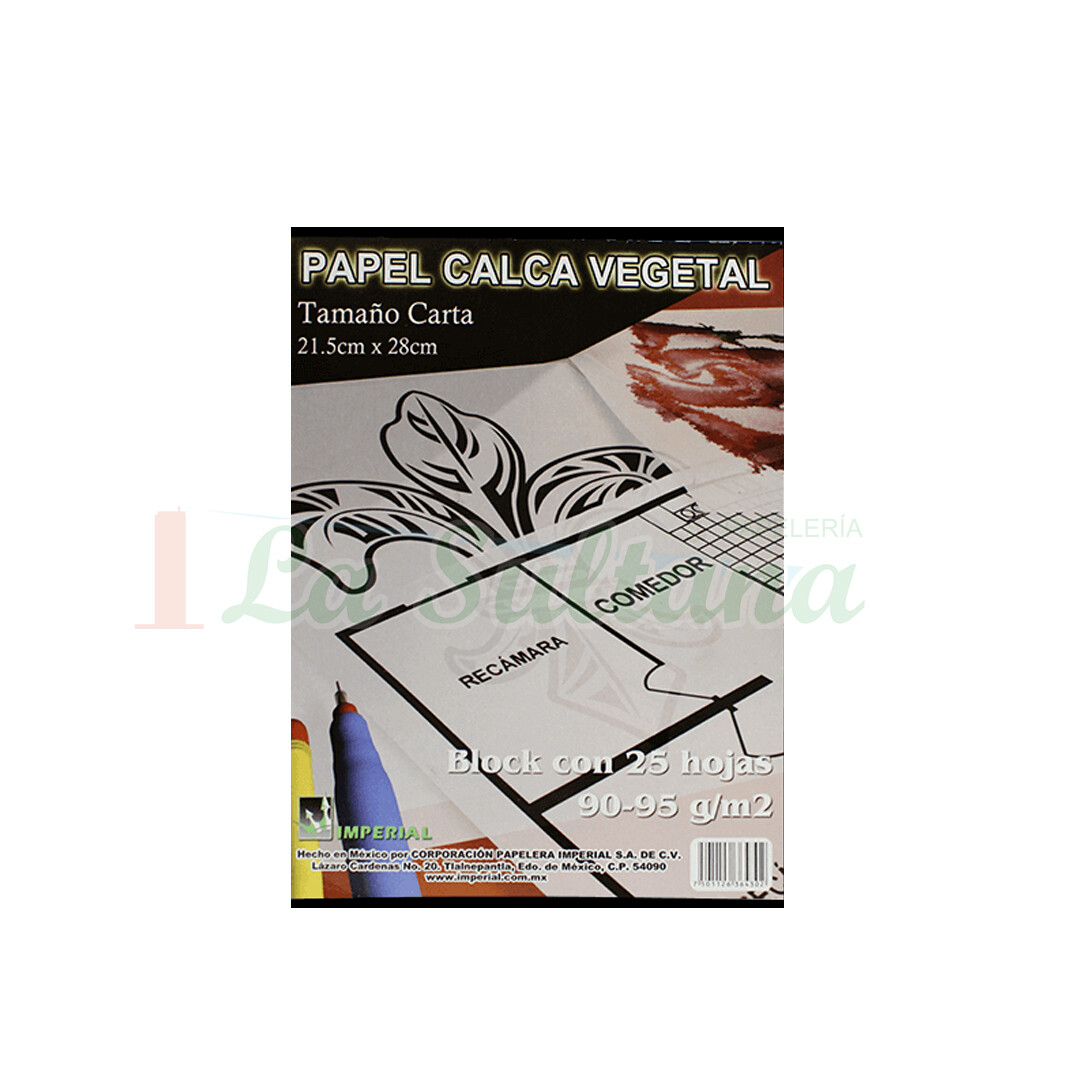 PAPEL VEGETAL  IMPERIAL T. CARTA C/25 H.