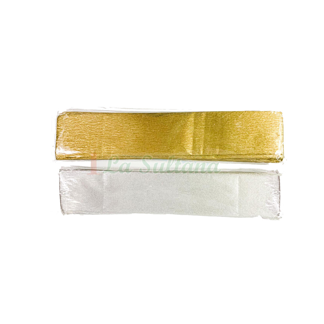 PAPEL CREPE METALICO C/10