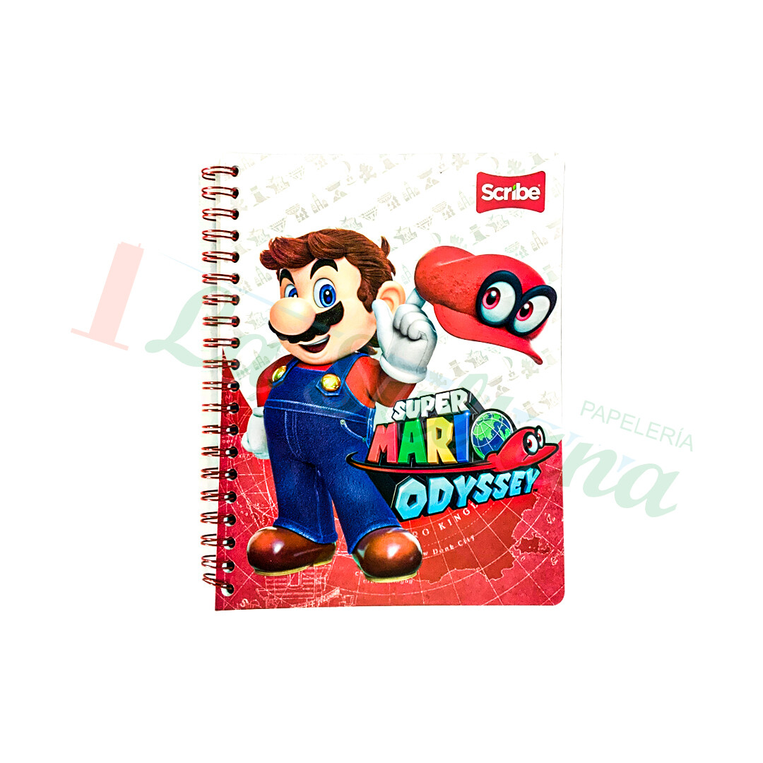 LIBRETA SCRIBE PROFESIONAL ESPIRAL MARIO BROS C/100H PZ
