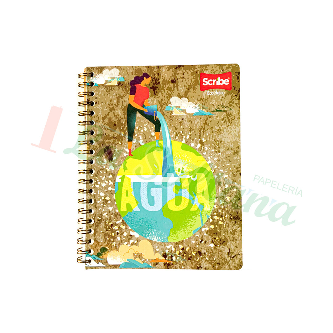 LIBRETA SCRIBE PROFESIONAL ESPIRAL ECOLOGICO C/100H PZ
