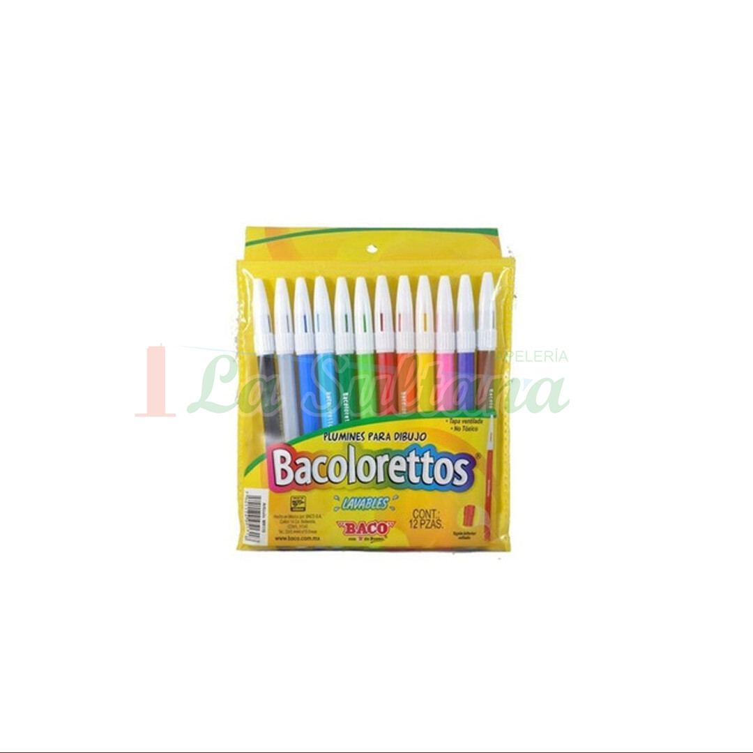 PINCELIN BACOLORETTO C/12 SURTIDO