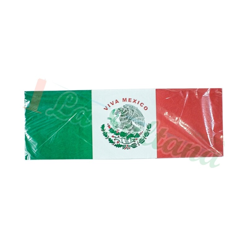 BANDERA MEXICO PAPEL CHICA C/50