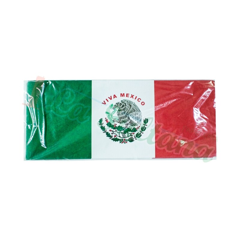 BANDERA MEXICO PAPEL GRANDE C/100