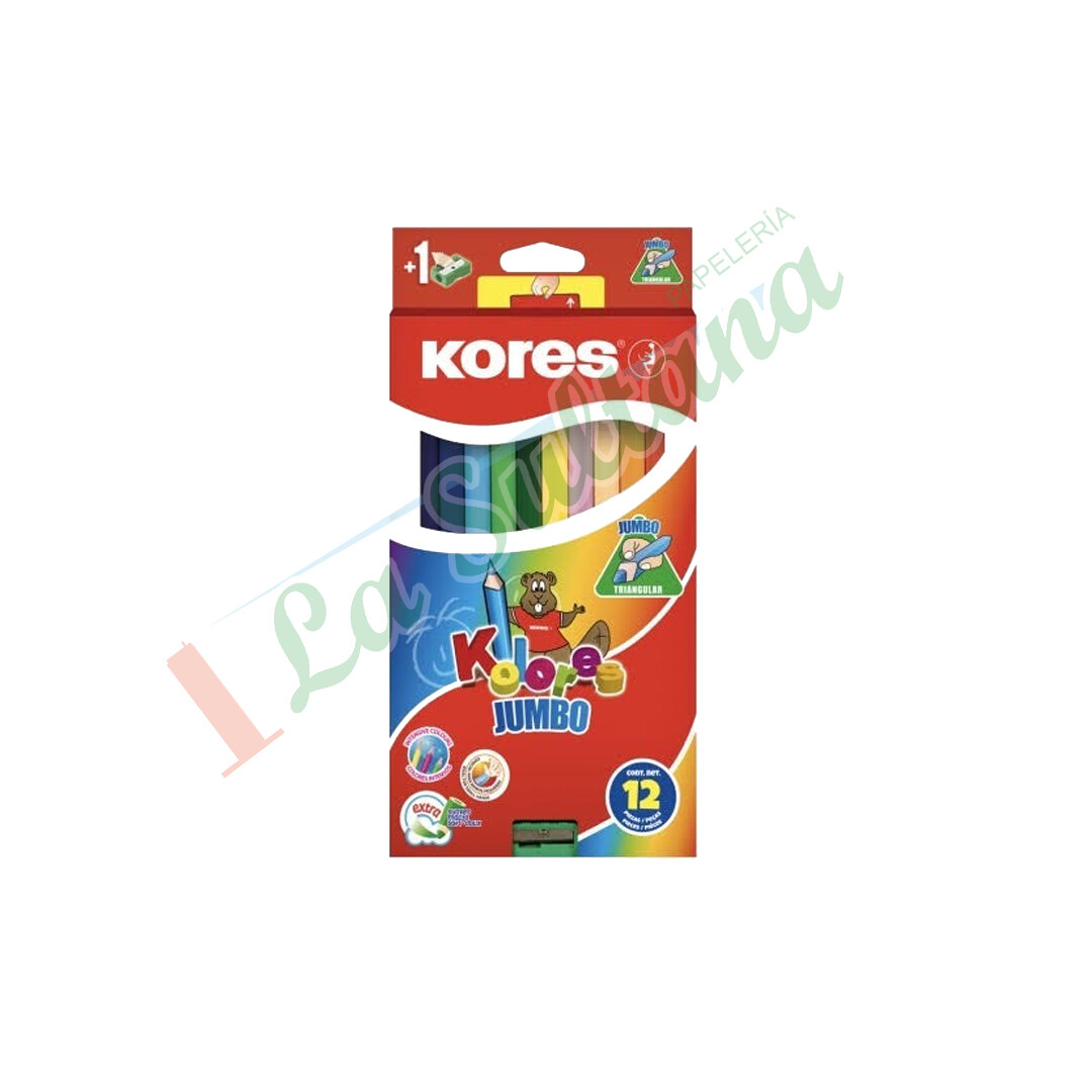 COLORES TRIANGULARES JUMBO KORES C/12