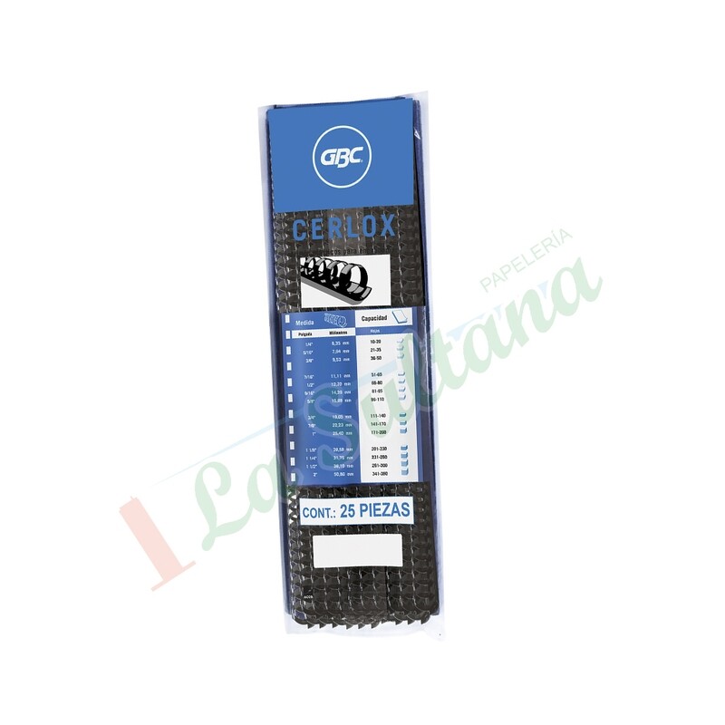 ARILLO PLASTICO GBC 9/16" C/25