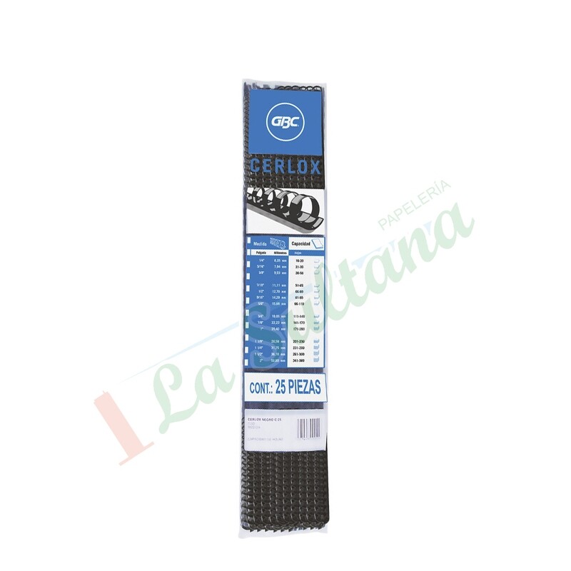 ARILLO PLASTICO GBC 7/16" C/25