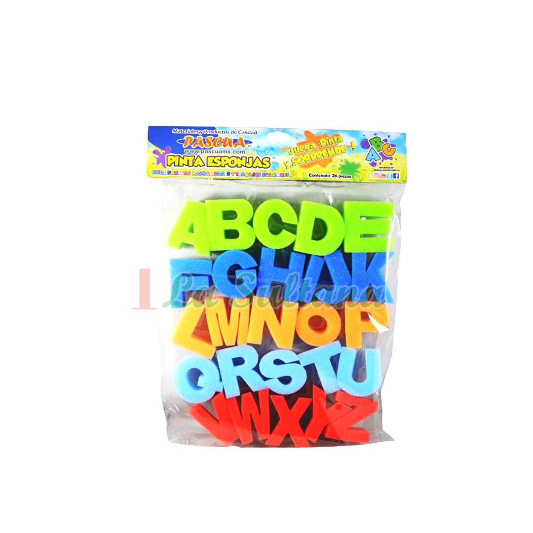 PINTA ESPONJAS P/SELLAR ABC C/26 PZ