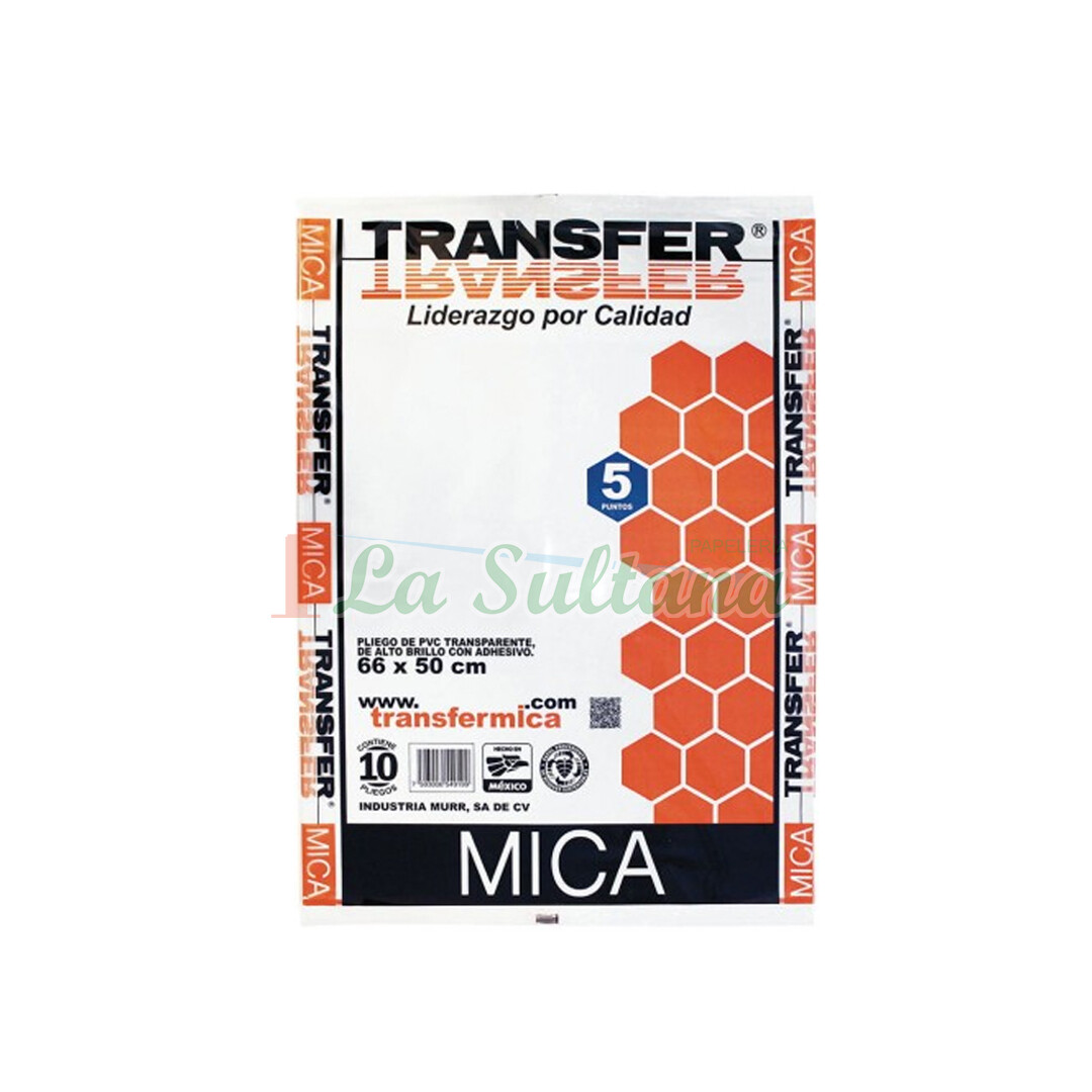 MICA ADH TRANSFER 66X50CM 0.0005" C/10