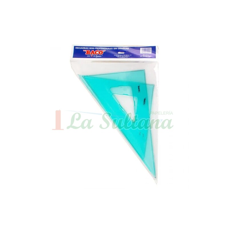 JGO. ESCUADRA BACO SP2045 S/GRAD S/BISEL PZ