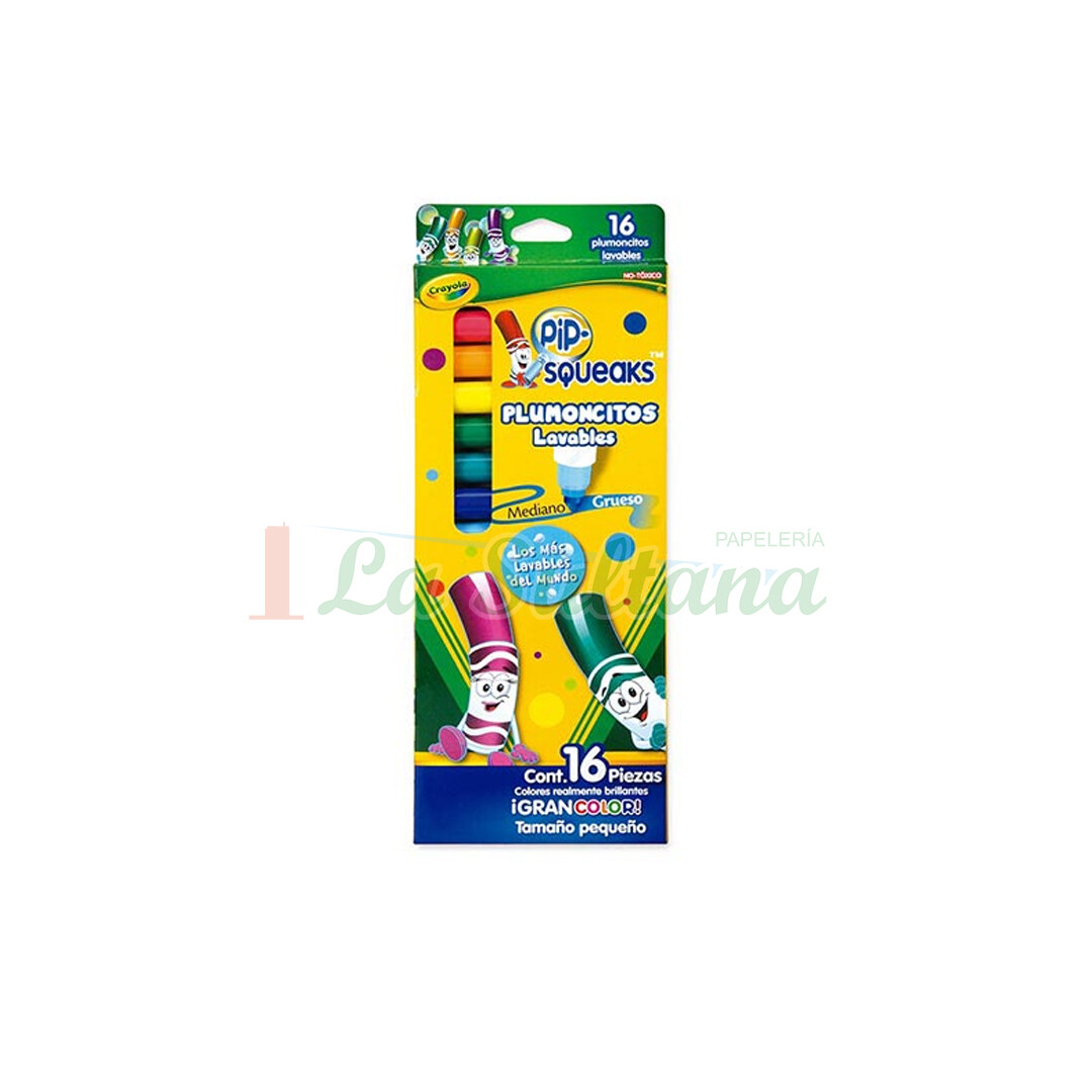 PLUMONCITOS CRAYOLA LABVABLES C/16