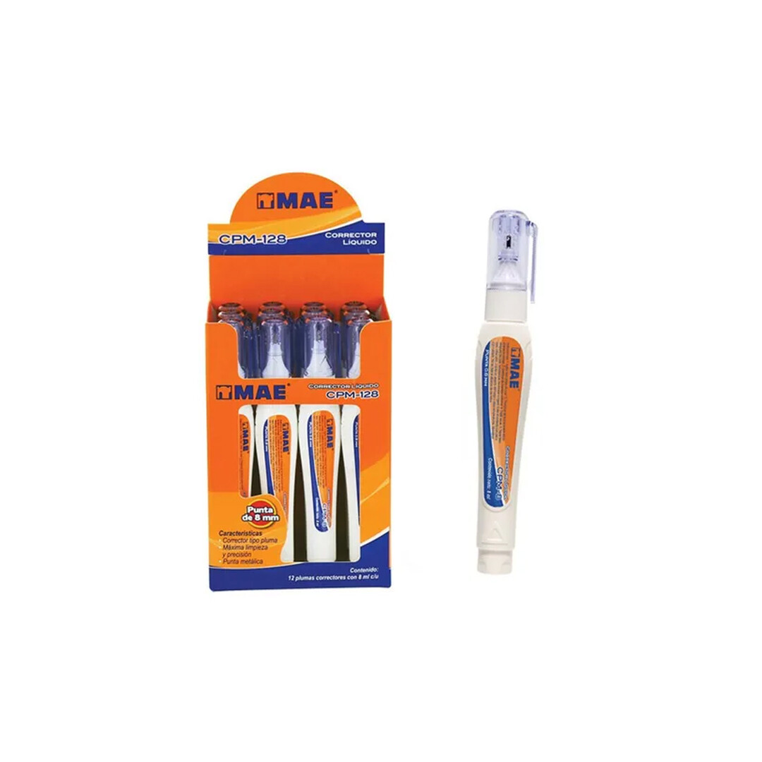 CORRECTOR PLUMA MAE CPM128 8ML C/12