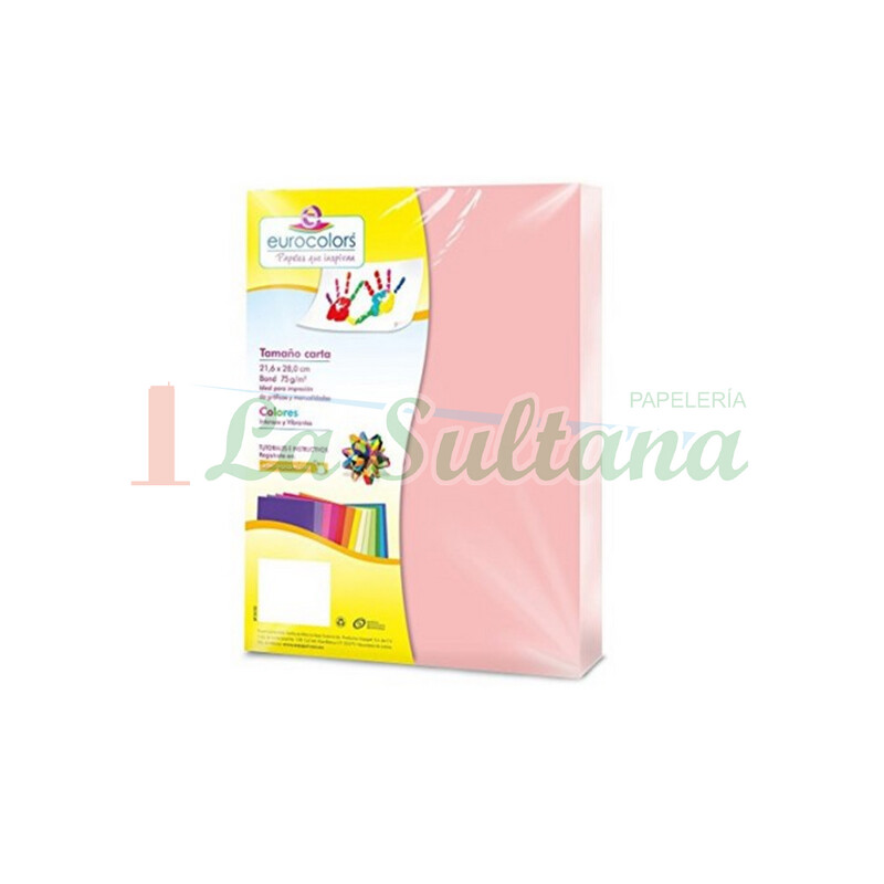 HOJA EUROCOLOR ARCOIRIS PASTEL X COLOR C/100 H