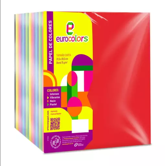 HOJA EUROCOLOR ARCOIRIS VIBRANTE C/1000H