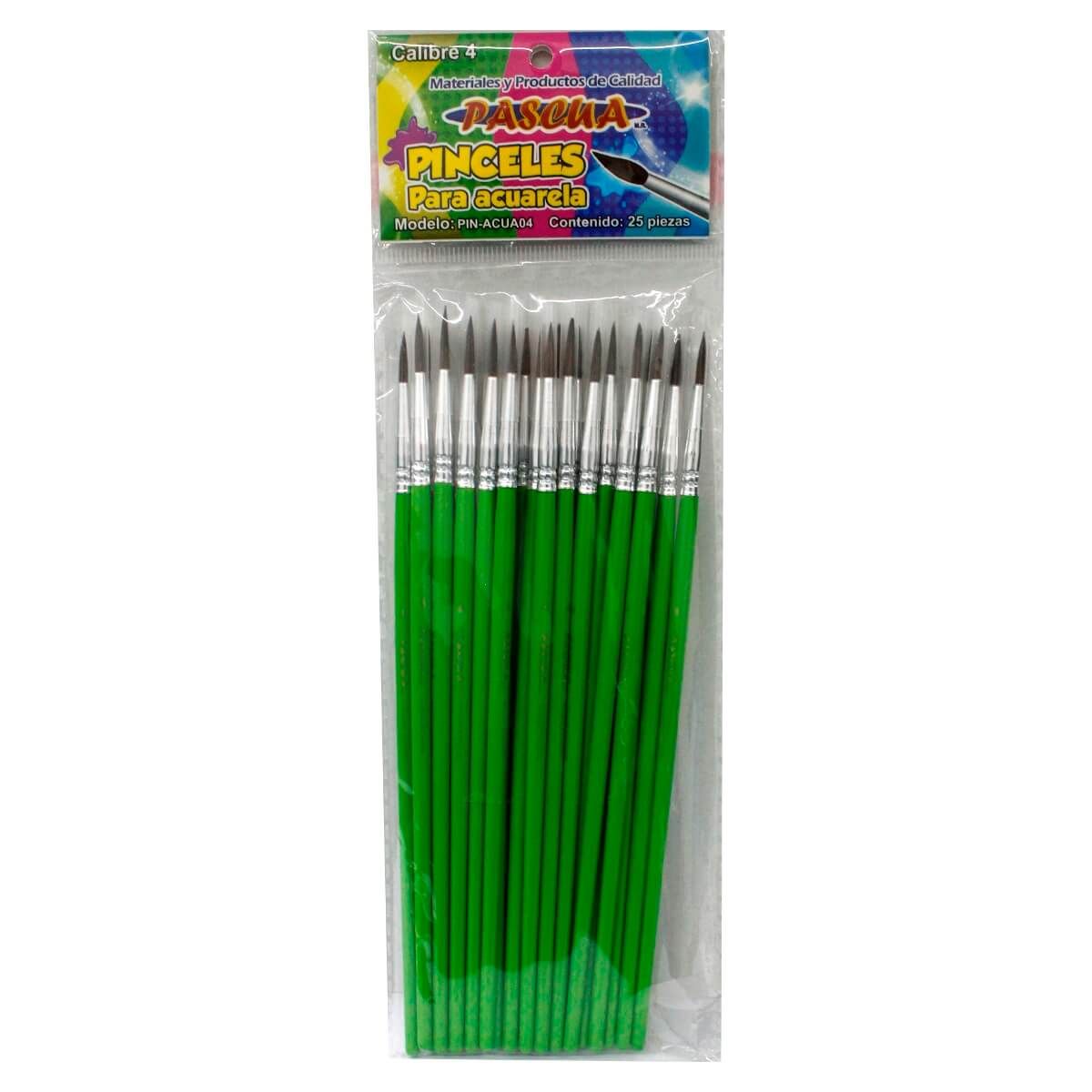 PINCEL P/ACUARELA PASCUA #4 C/25 PZ