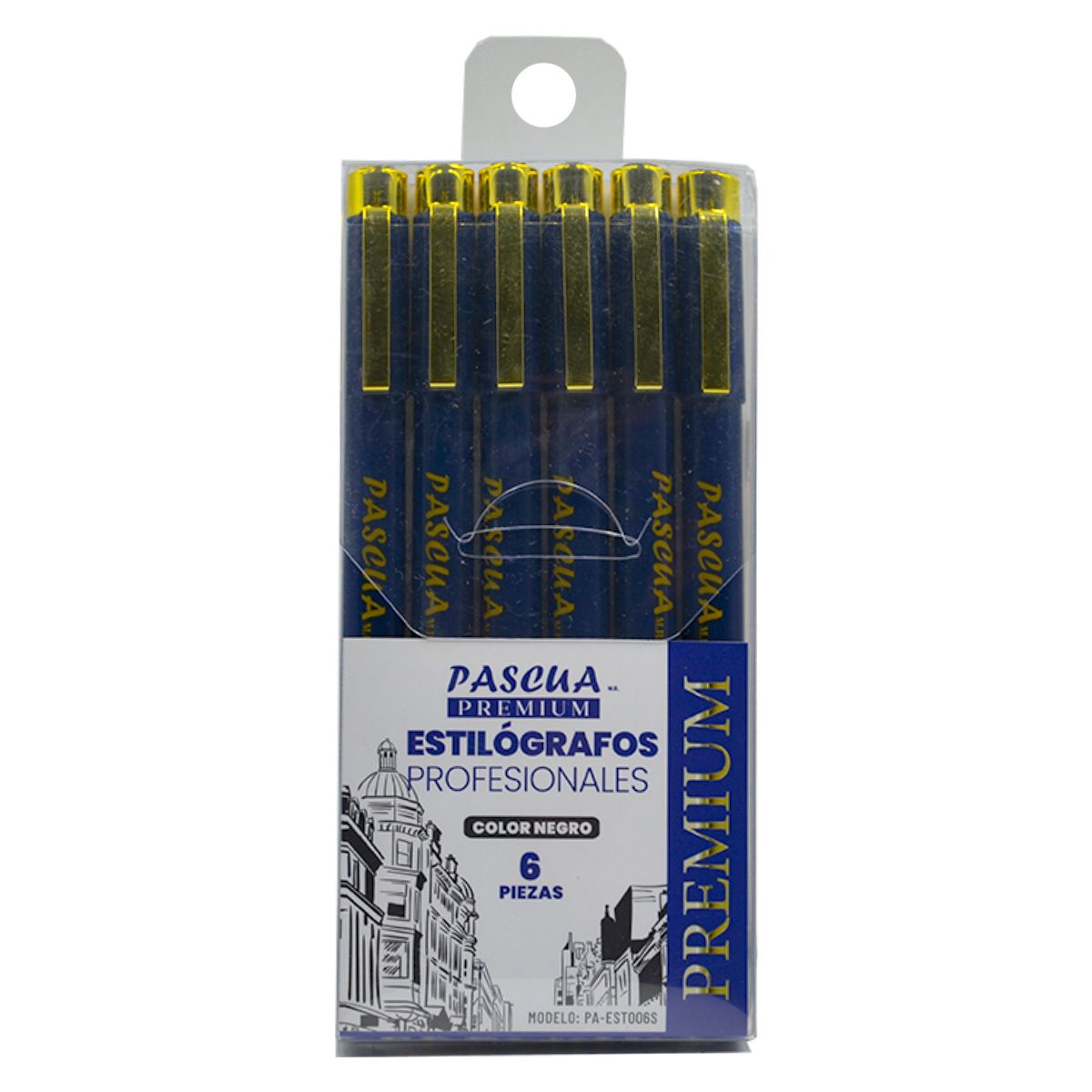 ESTILOGRAFO PROFESIONAL PASCUA PREMIUM C/6 PZ