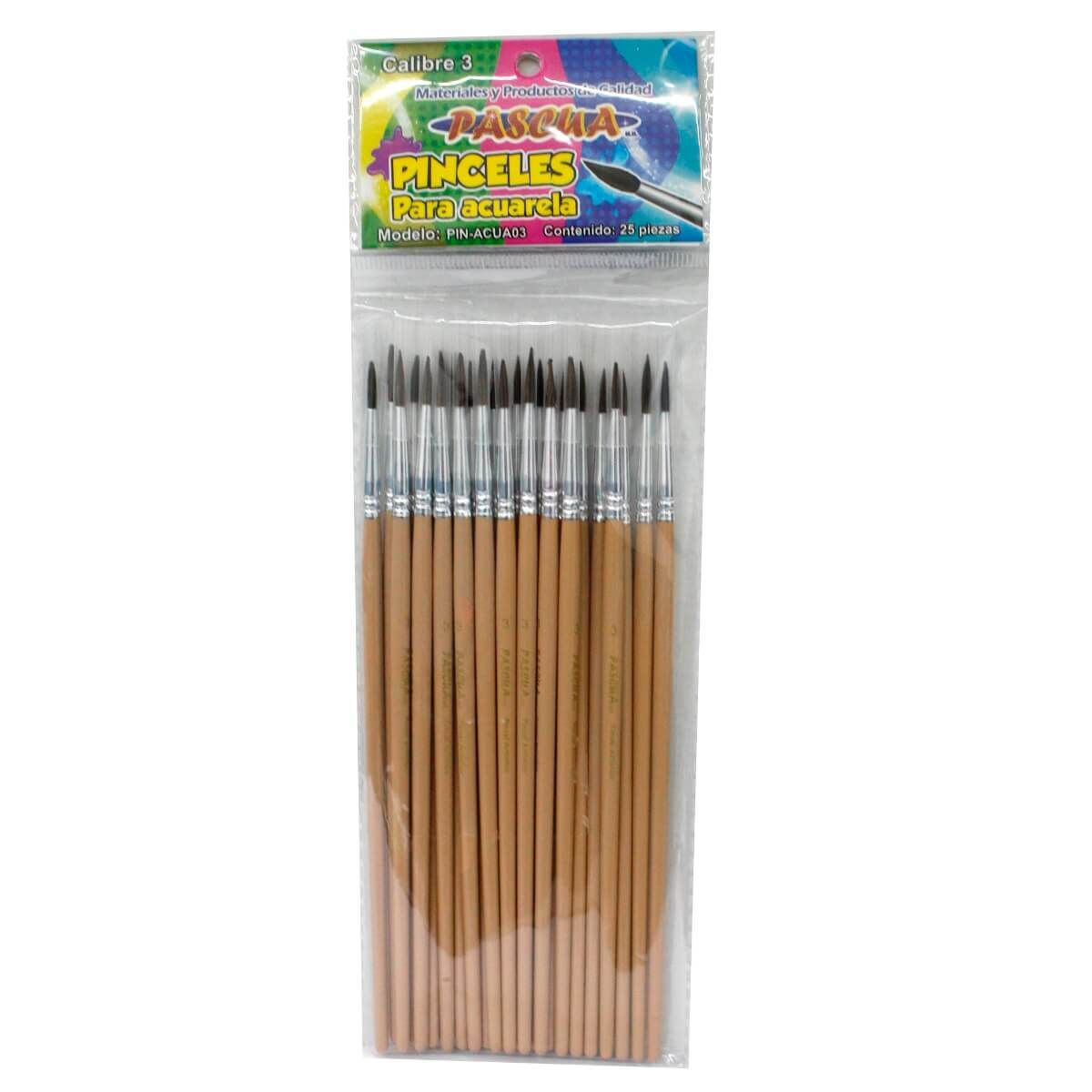 PINCEL P/ACUARELA PASCUA #3 C/25 PZ