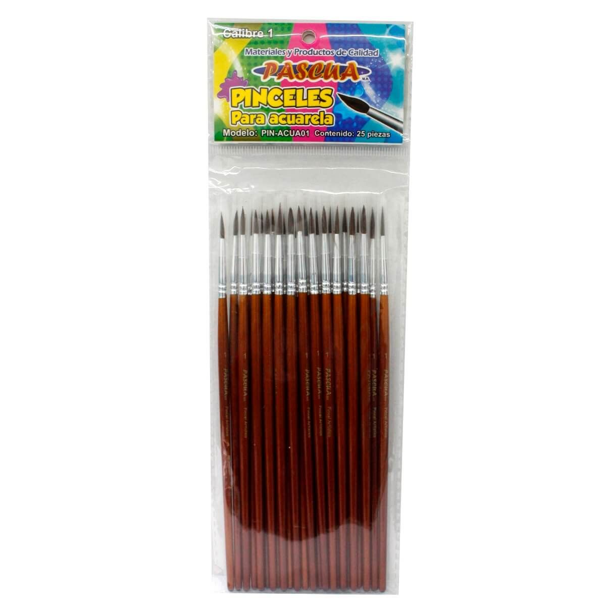 PINCEL P/ACUARELA PASCUA #1 C/25 PZ