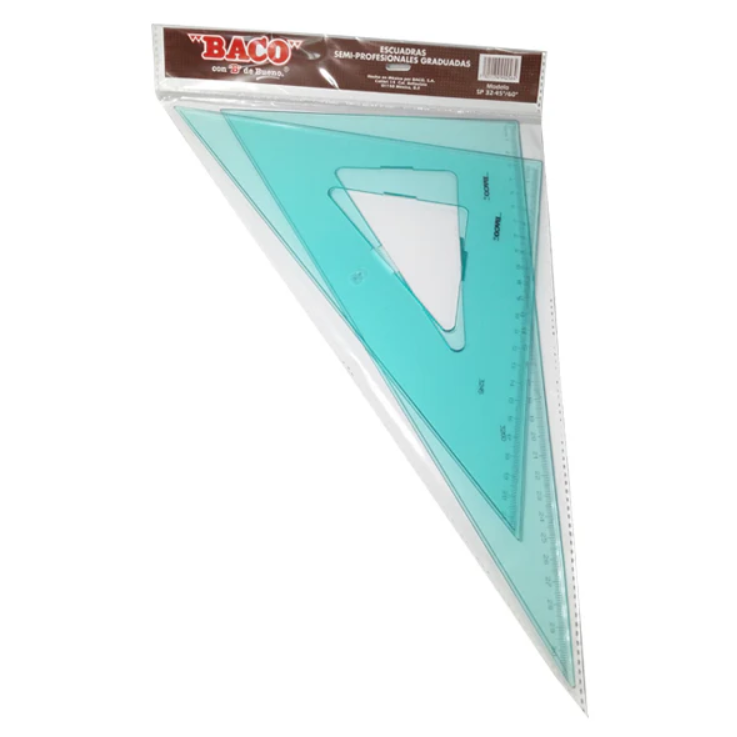 JGO. ESCUADRA BACO SP3045 C/GRAD C/BISEL PZ