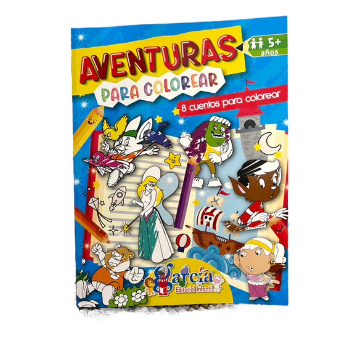LIBRO AVENTURAS PARA COLOREAR PZ