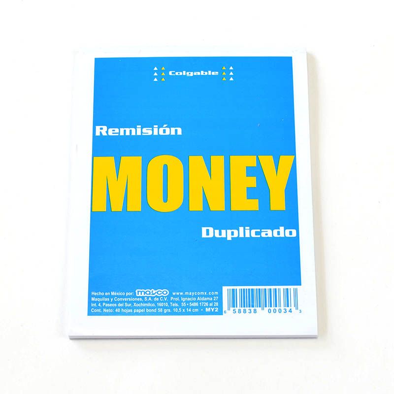 BLOCK REMISION MONEY 1/8 DUPLICADO C/40H PZ