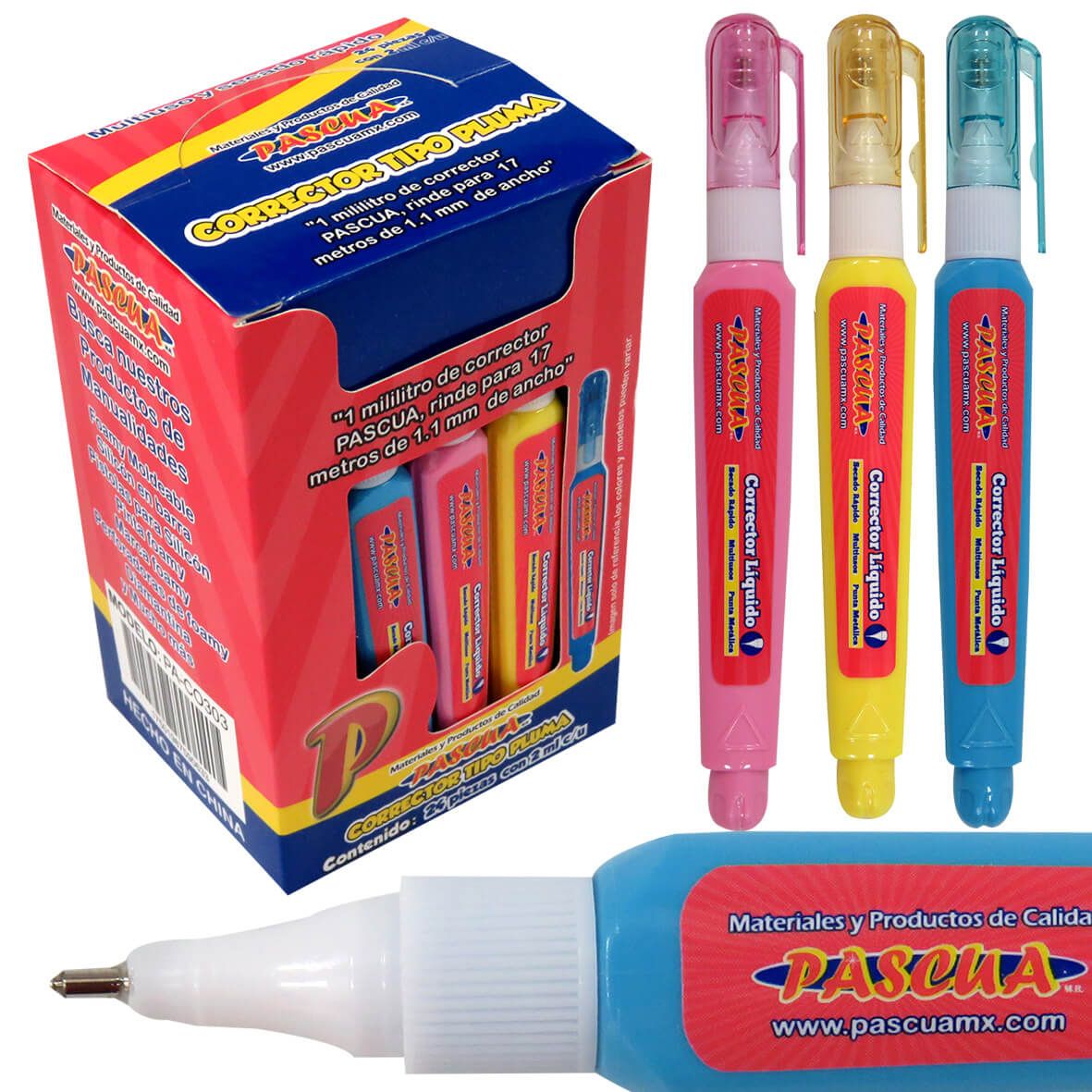 CORRECTOR PLUMA PASCUA PA-CO721 7ML C/12