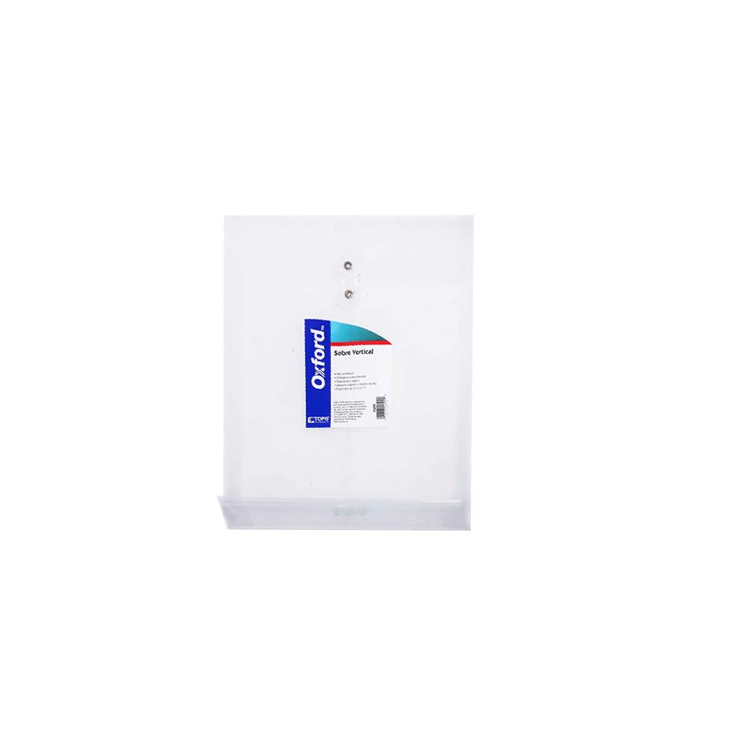 SOBRE PLASTICO C/HILO CARTA VERTICAL OXFORD PZ