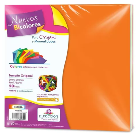 HOJA EUROCOLOR ARCOIRIS BICOLOR C/100H