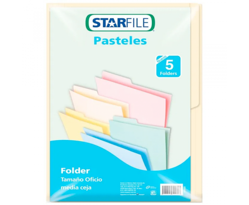 FOLDER STARFILE OFICIO CREMA C/5