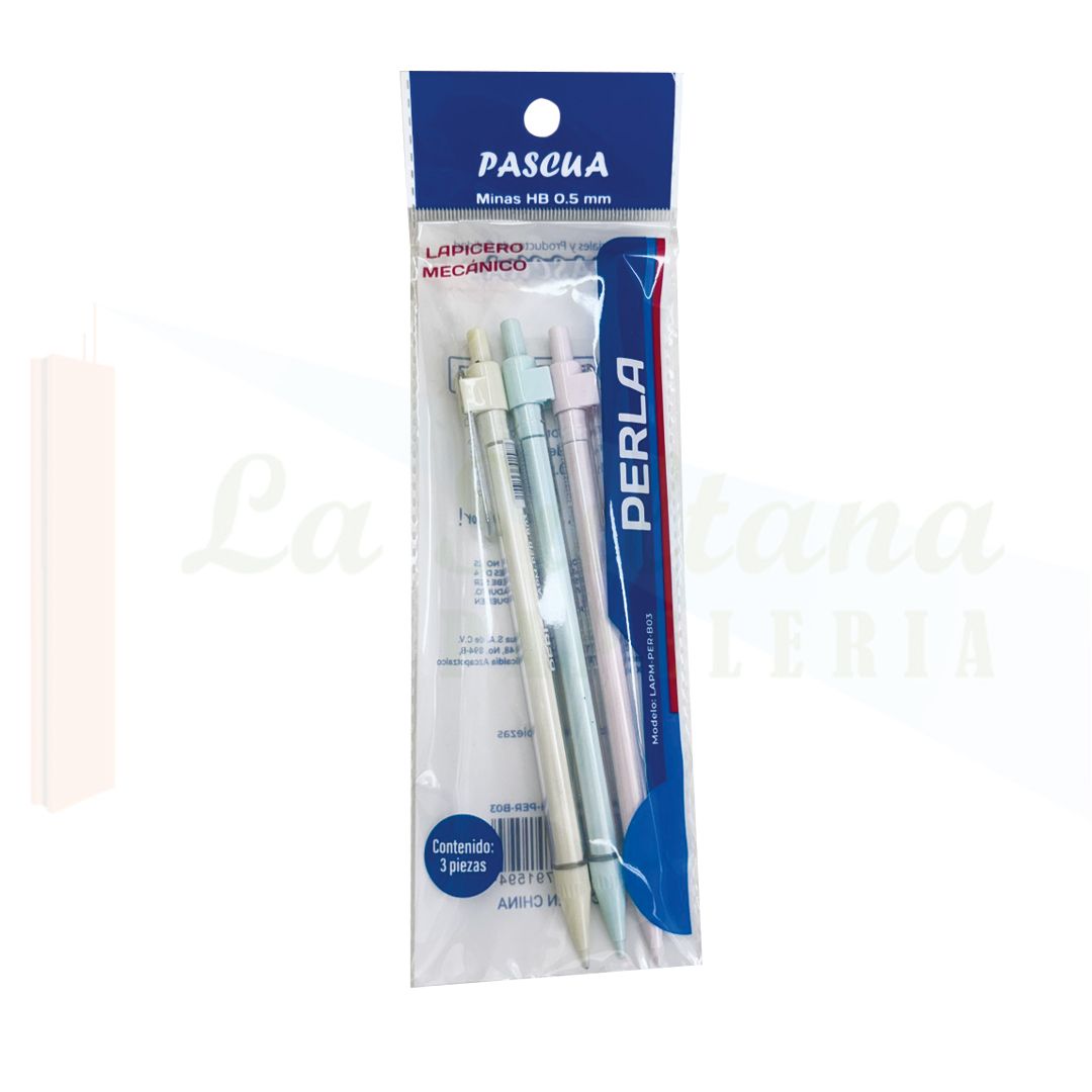LAPICERO PASCUA PERLA 0.5MM C/3 PZS